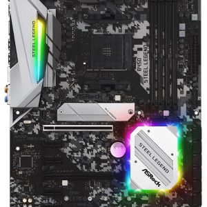 Материнская плата ASRock B450 STEEL LEGEND [AM4, AMD B450, 4xDDR 4, 2xM.2, 2xPCI-E x16, Standard-ATX — изображение 1