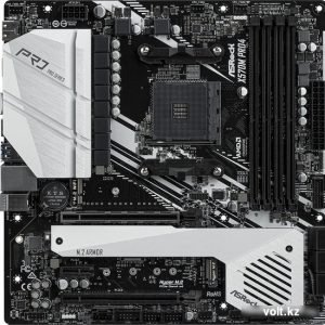 Материнская плата ASRock X570M PRO4 /AM4, AMD X570, 4xDDR 4, 3xM.2, 2xPCI-E x16, Micro-ATX/ — изображение 1