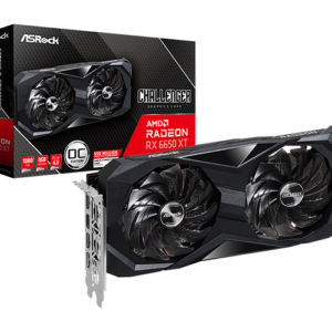 Видеокарта AsRock RADEON RX 6650 XT Challenger D 8GB OC (RX6650XT CLD 8GO) /8 ГБ, GDDR6, 128 бит, 2106 МГц, 2669 МГц, HDMI, DisplayPort (3 шт)] — изображение 1