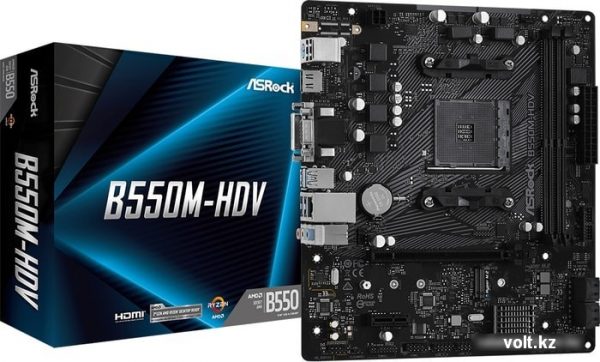 Материнская плата ASRock B550M-HDV /AM4, AMD B550, 2xDDR 4, 1xM.2, 1xPCI-E x16, Micro-ATX/ 27 24cd1b4d c2cb 4d7b 82bd f099f1fec475 13