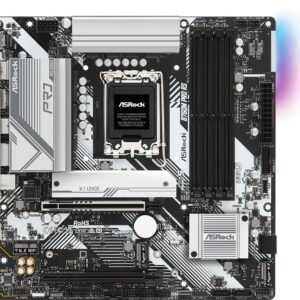Материнская плата S-1700, ASRock, B760M PRO RS/ LGA 1700, 4xDDR5, 3xM.2, 2xPCI-E x16, Micro-ATX — изображение 1