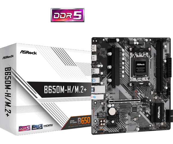 Материнская плата ASRock B650M-H/M.2+ AM5 2xDDR5 4xSATA3 2xM.2 HDMI DP mATX 3 3705613c 5244 461d 8f50 cc4836cec12e