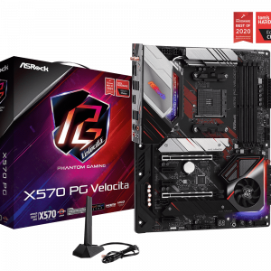 Материнская плата ASRock X570 PG VELOCITA /AM4, AMD X570, 4xDDR 4, 2xM.2, 2xPCI-E x16, Standard-ATX/ — изображение 1