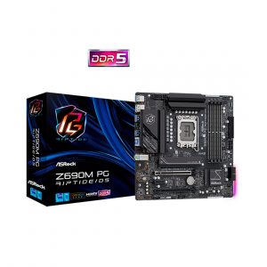 Материнская плата ASRock Z690M PG RIPTIDE/D5 /LGA 1700, Intel Z690, 4xDDR 5, 2xM.2, 2xPCI-E x16, Micro-ATX/ — изображение 1