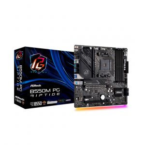 Материнская плата ASRock B550M PG RIPTIDE /AM4, AMD B550, 4xDDR 4, 2xM.2, 2xPCI-E x16, Micro-ATX/ — изображение 1