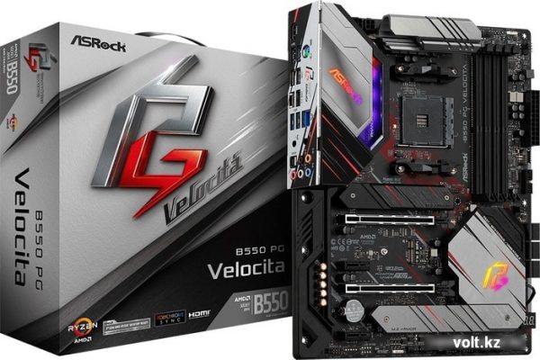 Материнская плата ASRock B550 PG VELOCITA /AM4, AMD B550, 4xDDR 4, 2xM.2, 2xPCI-E x16, Standard-ATX/ 65 a275060e 11d2 4ea8 b18d bba7eb331e4a 32