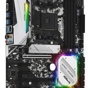 Материнская плата ASRock B450 STEEL LEGEND [AM4, AMD B450, 4xDDR 4, 2xM.2, 2xPCI-E x16, Standard-ATX — изображение 2