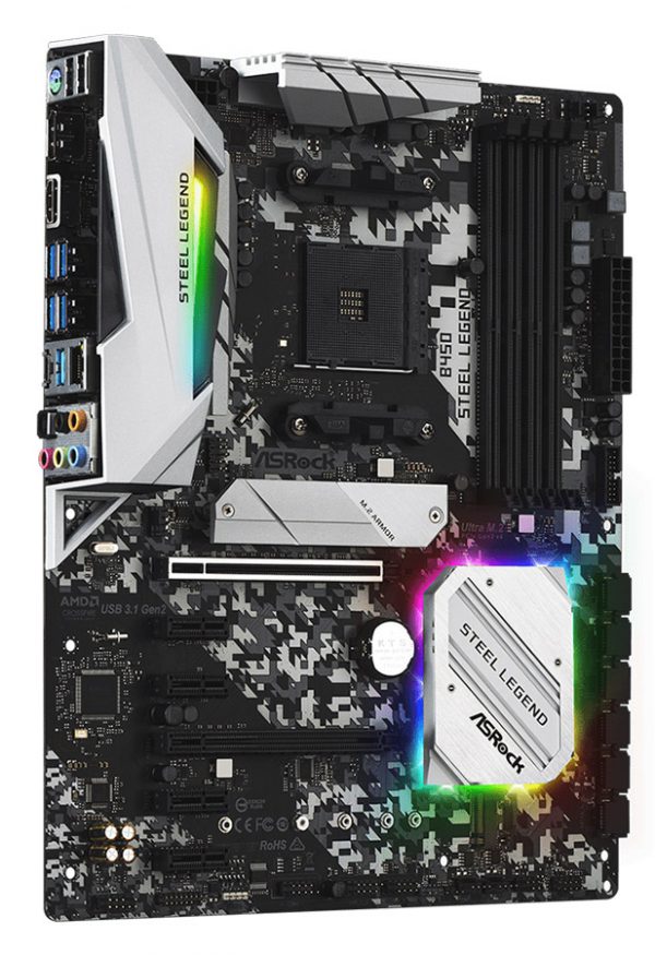 Материнская плата ASRock B450 STEEL LEGEND [AM4, AMD B450, 4xDDR 4, 2xM.2, 2xPCI-E x16, Standard-ATX 100 d4013174 a4a8 495e b67c 42c3aefce87e 33