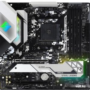 Материнская плата ASRock B550M STEEL LEGEND /AM4, AMD B550, 4xDDR 4, 2xM.2, 2xPCI-E x16, Micro-ATX/ — изображение 1