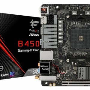 Материнская плата ASRock B450 GAMING-ITX/AC AM4 2xDDR4 4xSATA3 M.2 HDMI DP M-ITX — изображение 1