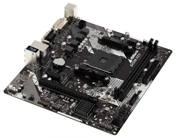 Материнская плата ASRock B450M-HDV R4.0 /AM4, 2x DDR4, 4x SATA 3, 1x M.2, mATX/ 666 e7066cef e617 4ff7 9e45 d40000fe8ed4 166