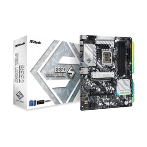 Материнская плата ASRock B660 STEEL LEGEND /LGA 1700, Intel B660, 4xDDR 4, 3xM.2, 2xPCI-E x16, Standard-ATX/ — изображение 1